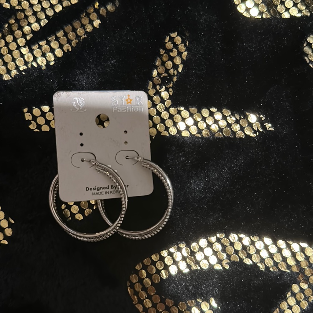 Silver Tone Hoops